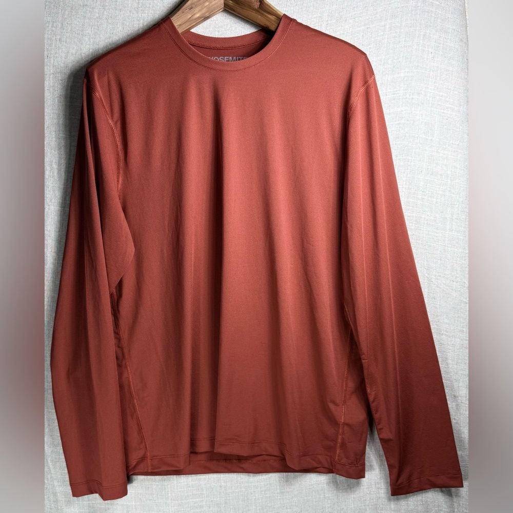 James Perse Y/OSEMITE Terracotta Orange Performance Long Sleeve Tee NWT 4 XL